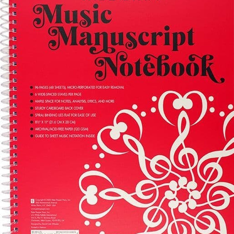 Music Manuscript Paper 96-Page Notebook